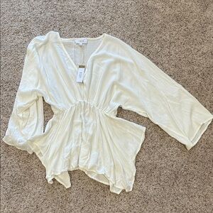 Luca NEW Cream V-Neck Blouse